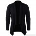 MISYAA Cardigans for Men Long Sleeve Knight Cardigan Solid Turtleneck Shirt Sweatshirt Daily Outwear Gifts Mens Tops Black B07MW5WR3H